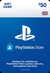 Карта пополнения счета Playstation Network 50 фунтов Великобритания