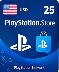 Карта пополнения счета Playstation Network 25 USA   - фото