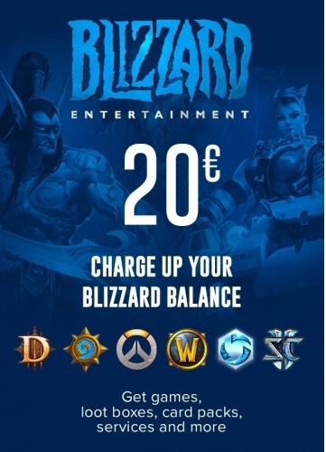 Подарочная карта Blizzard Battle.net 20 EURO Цифровая версия (Мгновенное получение) 