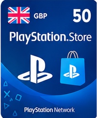 Карта пополнения счета Playstation Network 50 фунтов Великобритания - фото