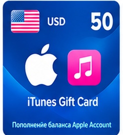 iTunes Gift Card 50$ USA - карта оплаты iTunes для  региона США   - фото